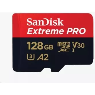 SanDisk micro SDXC karta 128GB Extreme PRO (200 MB/s Class 10, UHS-I U3 V30) + adaptér SanDisk micro SDXC karta 128GB Extreme PRO (200 MB/s Class 10, UHS-I U3 V30) + adaptér
