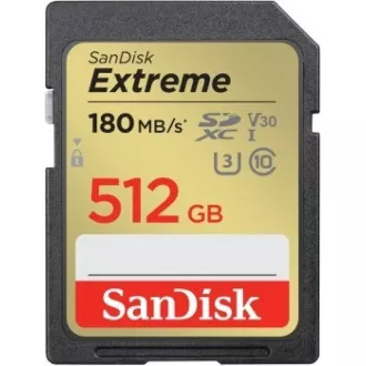 SanDisk SDXC karta 512GB Extreme (190 MB/s Class 10, UHS-I U3 V30) SanDisk SDXC karta 512GB Extreme (190 MB/s Class 10, UHS-I U3 V30)