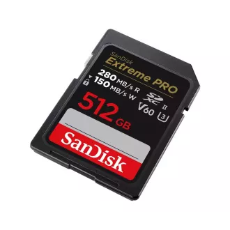 SanDisk SDXC karta 512GB Extreme PRO (R:280/W:150 MB/s, UHS-II, V60) SanDisk SDXC karta 512GB Extreme PRO (R:280/W:150 MB/s, UHS-II, V60)