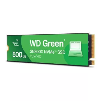 WD GREEN SSD 500GB SN3000 Powered by SanDisk, PCIe Gen4x4, M.2 2280, (R:5000/W:4100 MB/s) WD GREEN SSD 500GB SN3000 Powered by SanDisk, PCIe Gen4x4, M.2 2280, (R:5000/W:4100 MB/s)