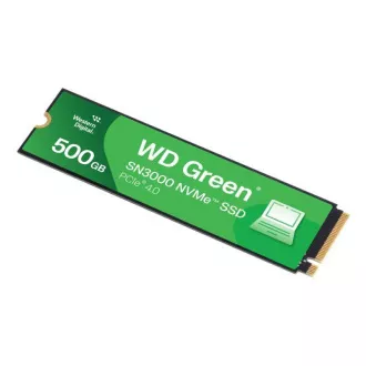 WD GREEN SSD 500GB SN3000 Powered by SanDisk, PCIe Gen4x4, M.2 2280, (R:5000/W:4100 MB/s) WD GREEN SSD 500GB SN3000 Powered by SanDisk, PCIe Gen4x4, M.2 2280, (R:5000/W:4100 MB/s)