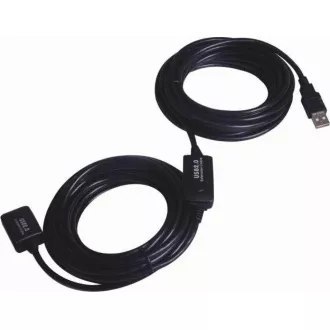 PREMIUMCORD USB 2.0 repeater a prodlužovací kabel A/M-A/F 10m