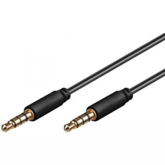 GEMBIRD Kabel rozdvojka jack 3, 5mm (4 pólový) na 2x3, 5mm M/F, 20cm, černý