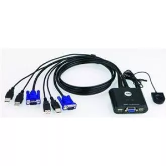 ATEN 2-port KVM USB mini, 1m kabely, DO ATEN 2-port KVM USB mini, 1m kabely, DO