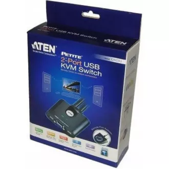 ATEN 2-port KVM USB mini, 1m kabely, DO ATEN 2-port KVM USB mini, 1m kabely, DO