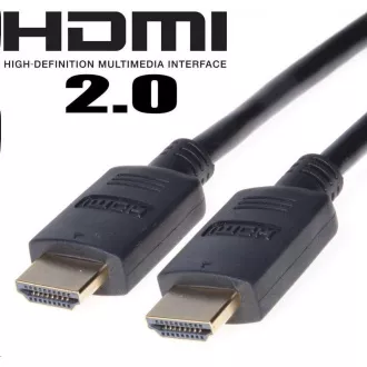 PremiumCord HDMI 2.0 High Speed + Ethernet kabel, zlacené konektory, 2m PremiumCord HDMI 2.0 High Speed + Ethernet kabel, zlacené konektory, 2m