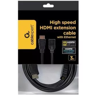 GEMBIRD Kabel prodlužovací HDMI - HDMI 3m (zlacené konektory, stíněný)