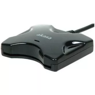 AKASA čtečka karet AK-CR-03BKV2 externí, USB 2.0, podpora čipových karet electronic ID a SMART, černá AKASA čtečka karet AK-CR-03BKV2 externí, USB 2.0, podpora čipových karet electronic ID a SMART, černá