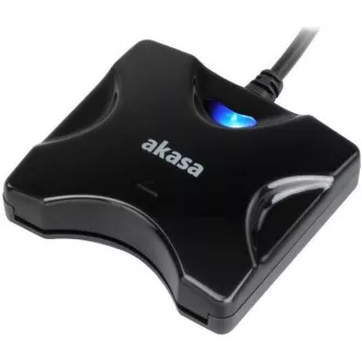 AKASA čtečka karet AK-CR-03BKV2 externí, USB 2.0, podpora čipových karet electronic ID a SMART, černá AKASA čtečka karet AK-CR-03BKV2 externí, USB 2.0, podpora čipových karet electronic ID a SMART, černá