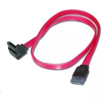 PREMIUMCORD Kabel SATA 0, 5m 1x90°+1x rovný konektor
