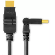 PREMIUMCORD Kabel HDMI A - HDMI A M/M 2m, otočné zlacené konektory