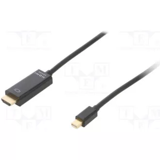 GEMBIRD Kabel miniDisplayPort na HDMI, 4K, M/M, 1, 8m GEMBIRD Kabel miniDisplayPort na HDMI, 4K, M/M, 1, 8m