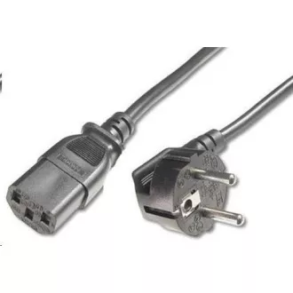 PREMIUMCORD Kabel napájecí 230V/10A, zahnutá vidlice, 2m PREMIUMCORD Kabel napájecí 230V/10A, zahnutá vidlice, 2m