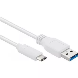 PremiumCord Kabel USB 3.1 C/M - USB 2.0 A/M, rychlé nabíjení proudem 3A, 3m, bílá PremiumCord Kabel USB 3.1 C/M - USB 2.0 A/M, rychlé nabíjení proudem 3A, 3m, bílá