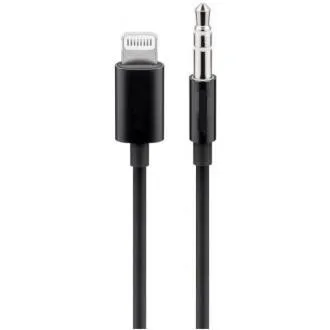 PREMIUMCORD Apple Lightning audio redukční kabel na 3.5 mm stereo jack, 1 m, černý