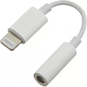 PREMIUMCORD Apple Lightning audio redukční kabel na 3.5 mm stereo jack/female, bílý