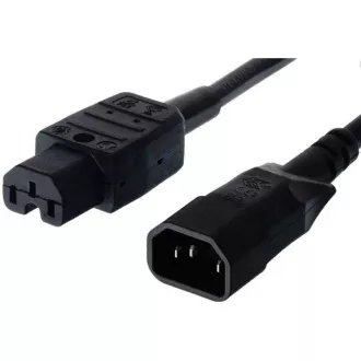 PREMIUMCORD Kabel napájecí 230V prodlužovací 2m (konektory IEC320 C14 - C15) PREMIUMCORD Kabel napájecí 230V prodlužovací 2m (konektory IEC320 C14 - C15)