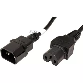 PREMIUMCORD Kabel napájecí 230V prodlužovací 2m (konektory IEC320 C14 - C15) PREMIUMCORD Kabel napájecí 230V prodlužovací 2m (konektory IEC320 C14 - C15)
