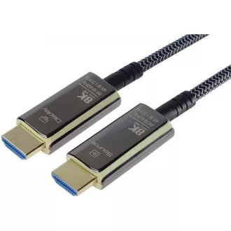 PREMIUMCORD Ultra High Speed HDMI 2.1 optický fiber kabel 8K@60Hz, zlacené 15m PREMIUMCORD Ultra High Speed HDMI 2.1 optický fiber kabel 8K@60Hz, zlacené 15m