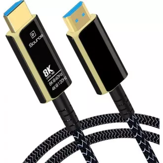PREMIUMCORD Ultra High Speed HDMI 2.1 optický fiber kabel 8K@60Hz, zlacené 15m PREMIUMCORD Ultra High Speed HDMI 2.1 optický fiber kabel 8K@60Hz, zlacené 15m