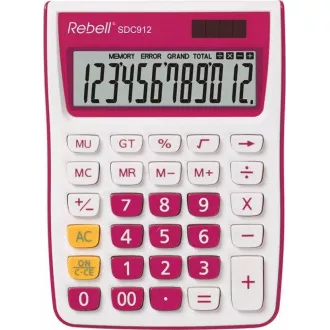 REBELL kalkulačka - SDC912 PK - růžová