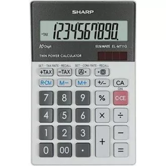 SHARP kalkulačka - EL-M711GGY - stříbrná
