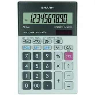 SHARP kalkulačka - EL-M711GGY - stříbrná