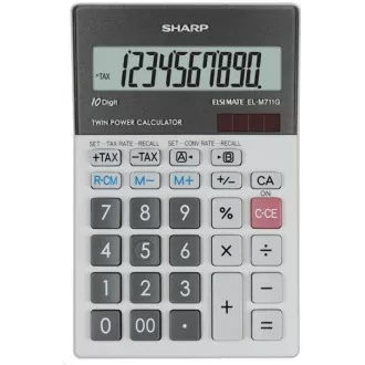 SHARP kalkulačka - EL-M711GGY - stříbrná