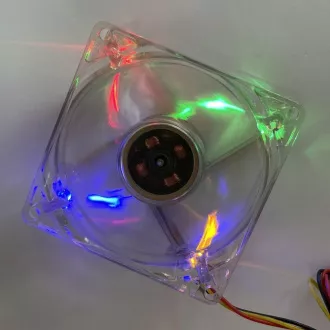 EUROCASE ventilátor 80mm, 12V/0, 15A, prosvětlený RGB (3-pin) EUROCASE ventilátor 80mm, 12V/0, 15A, prosvětlený RGB (3-pin)