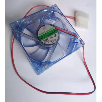 EUROCASE ventilátor 80mm, 12V/0, 17A, prosvětlený modrý (molex) EUROCASE ventilátor 80mm, 12V/0, 17A, prosvětlený modrý (molex)