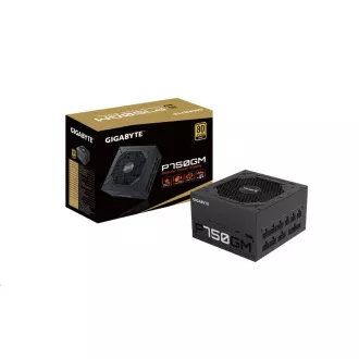 GIGABYTE zdroj P750GM, 750W, 80plus gold, modular, 120 mm fan GIGABYTE zdroj P750GM, 750W, 80plus gold, modular, 120 mm fan
