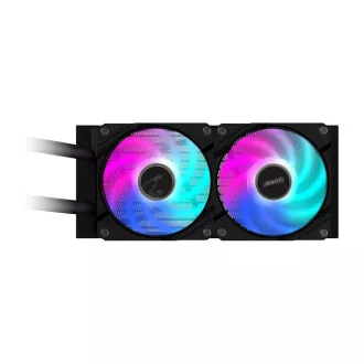 GIGABYTE vodní chladič AORUS WATERFORCE X II 240, 2x120mm ARGB, LCD displej, LGA1851, AM5 GIGABYTE vodní chladič AORUS WATERFORCE X II 240, 2x120mm ARGB, LCD displej, LGA1851, AM5