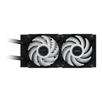 GIGABYTE vodní chladič AORUS WATERFORCE X II 240, 2x120mm ARGB, LCD displej, LGA1851, AM5 GIGABYTE vodní chladič AORUS WATERFORCE X II 240, 2x120mm ARGB, LCD displej, LGA1851, AM5