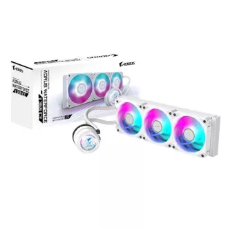 GIGABYTE vodní chladič AORUS WATERFORCE II 360I, 3x120mm, ARGB, LGA1851, AM5, Bílá GIGABYTE vodní chladič AORUS WATERFORCE II 360I, 3x120mm, ARGB, LGA1851, AM5, Bílá