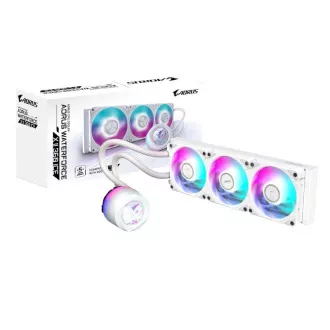 GIGABYTE vodní chladič AORUS WATERFORCE X II 360I, 3x 120mm, ARGB, LCD Displej, LGA1851, AM5, Bílá GIGABYTE vodní chladič AORUS WATERFORCE X II 360I, 3x 120mm, ARGB, LCD Displej, LGA1851, AM5, Bílá