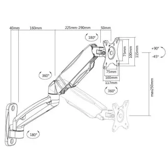 Držák na monitor Tv Fiber Mounts FM31 Držák na monitor Tv Fiber Mounts FM31