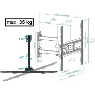 Otočný sklopný držák Tv Fiber Mounts FM78