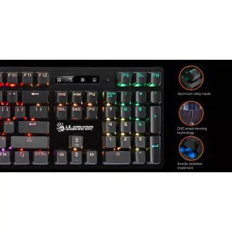 A4tech Bloody B820R mechanická RGB herní klávesnice, USB, CZ A4tech Bloody B820R mechanická RGB herní klávesnice, USB, CZ