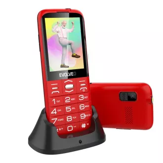 EVOLVEO EasyPhone XO, mobilní telefon pro seniory s nabíjecím stojánkem, červená EVOLVEO EasyPhone XO, mobilní telefon pro seniory s nabíjecím stojánkem, červená