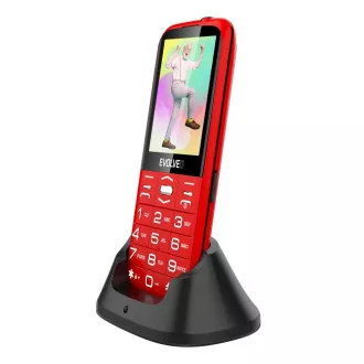 EVOLVEO EasyPhone XO, mobilní telefon pro seniory s nabíjecím stojánkem, červená EVOLVEO EasyPhone XO, mobilní telefon pro seniory s nabíjecím stojánkem, červená