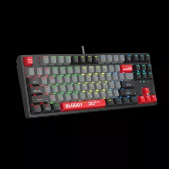 A4tech Bloody Klávesnice S87, herní klávesnice, mechanická, drátová, Red Switch, CZ/SK, Černá A4tech Bloody Klávesnice S87, herní klávesnice, mechanická, drátová, Red Switch, CZ/SK, Černá