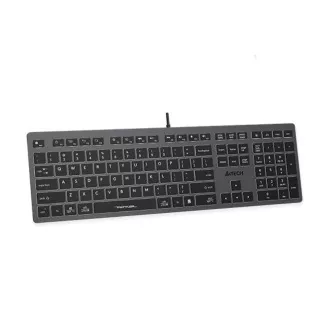A4tech Klávesnice FX60, Podsvícená bílá, USB, CZ, šedá