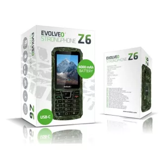EVOLVEO StrongPhone Z6, vodotěsný odolný Dual SIM telefon, lovecká kamufláž EVOLVEO StrongPhone Z6, vodotěsný odolný Dual SIM telefon, lovecká kamufláž