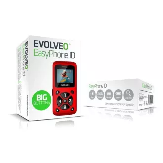 EVOLVEO Mobilní telefon pro seniory EasyPhone ID, červená EVOLVEO Mobilní telefon pro seniory EasyPhone ID, červená