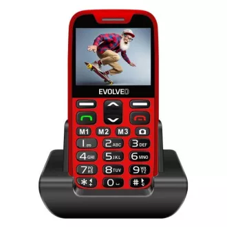 EVOLVEO EasyPhone XR, mobilní telefon pro seniory s nabíjecím stojánkem, červená EVOLVEO EasyPhone XR, mobilní telefon pro seniory s nabíjecím stojánkem, červená