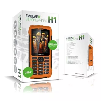 EVOLVEO StrongPhone H1, vodotěsný odolný Dual SIM telefon, oranžová EVOLVEO StrongPhone H1, vodotěsný odolný Dual SIM telefon, oranžová