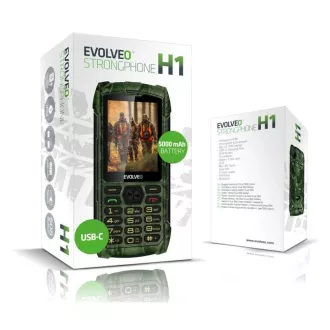 EVOLVEO StrongPhone H1, vodotěsný odolný Dual SIM telefon, kamufláž EVOLVEO StrongPhone H1, vodotěsný odolný Dual SIM telefon, kamufláž