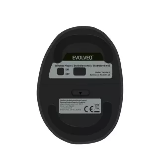 EVOLVEO LadyErgo, tichá vertikální ergonomická myš, 2.4GHz, černá