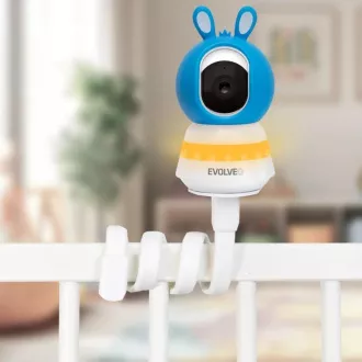 EVOLVEO Baby Monitor N5, Set videochůvičky s 360° dohledem, obousměrnou komunikací a ukolébavkami, modrá