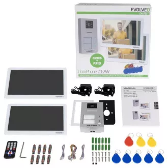 EVOLVEO DoorPhone 20-2W - 2 drátový videotelefon s aplikací pro dvě domácnosti a 32GB pamětí EVOLVEO DoorPhone 20-2W - 2 drátový videotelefon s aplikací pro dvě domácnosti a 32GB pamětí